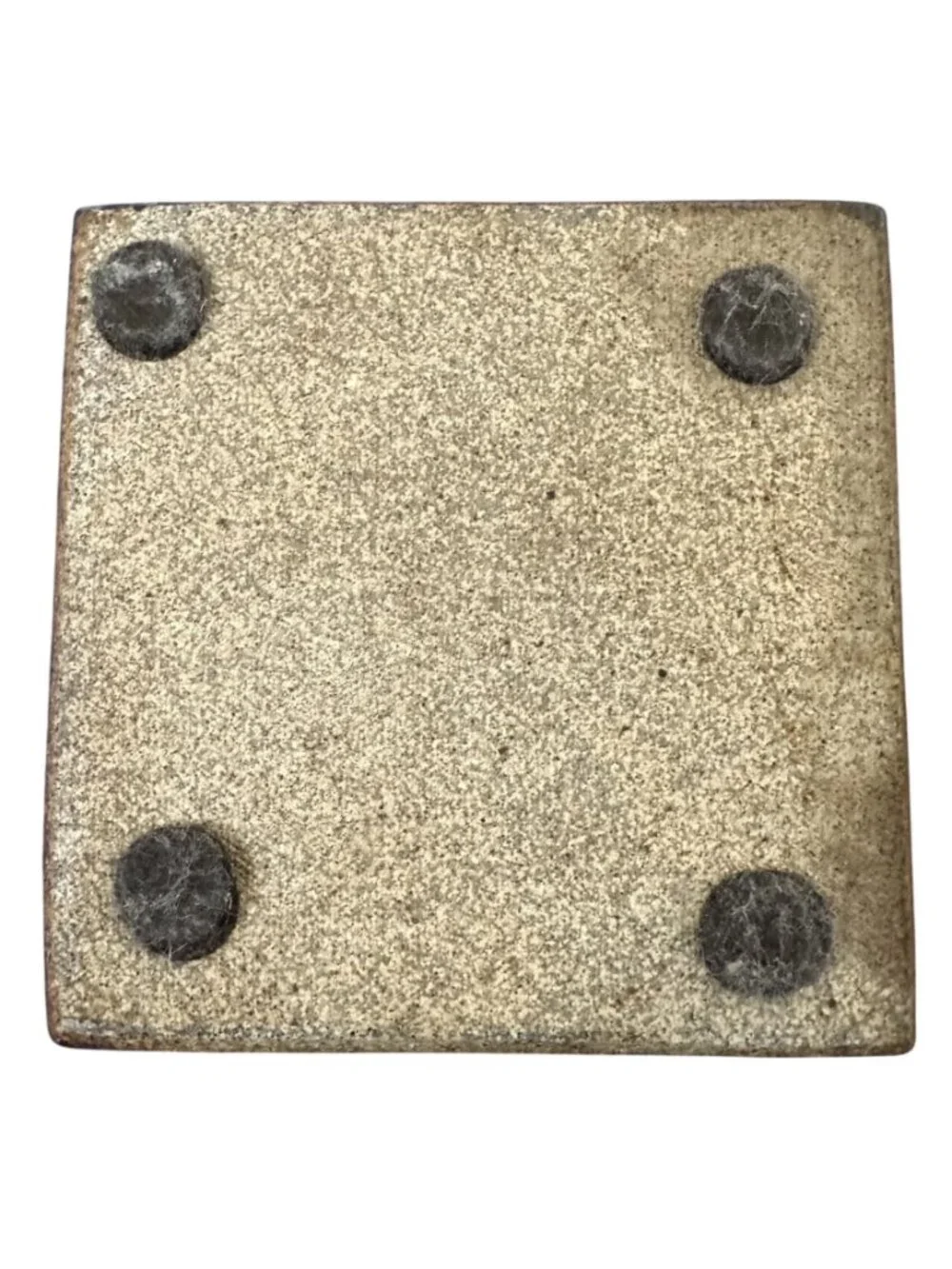Anthropologie Geode Coaster Blue Crushed Crackle Glass Stoneware Tile 4